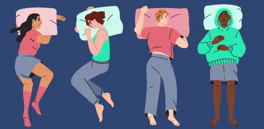 عکس از حالت خوابیدن اشتباه